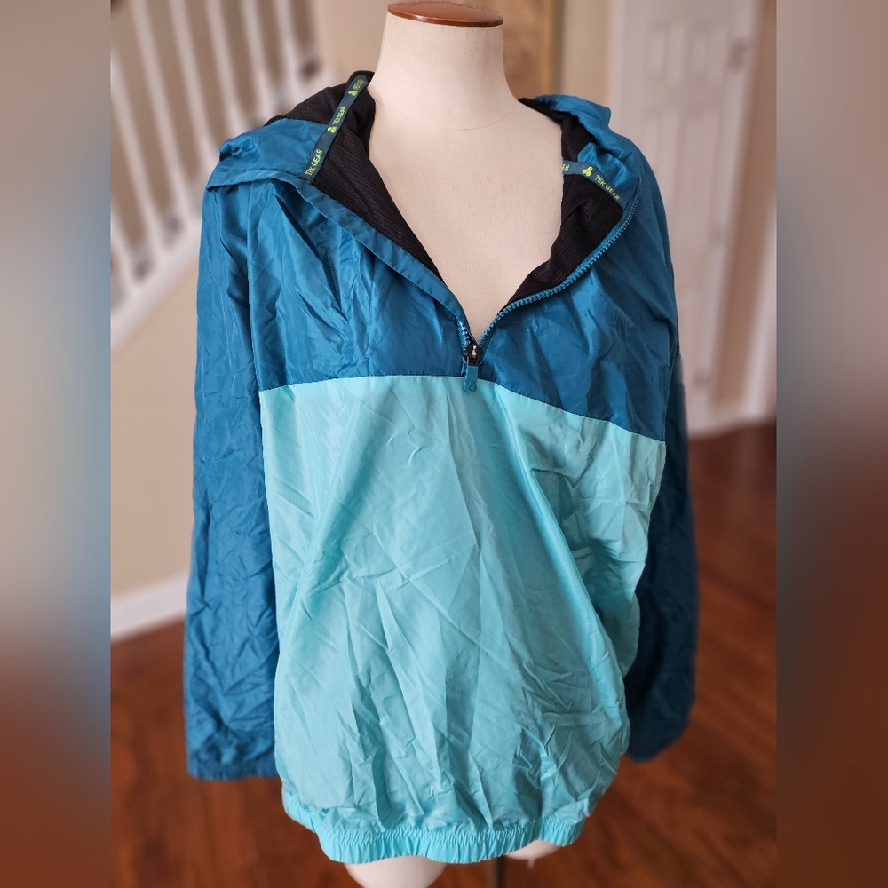 Tek Gear Pullover Half Zip Windbreaker Jacket Large